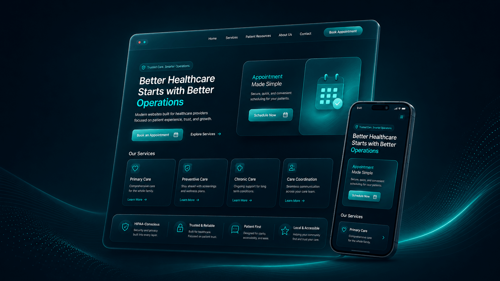 Healthcare website development for medical practices, OrvexHealth