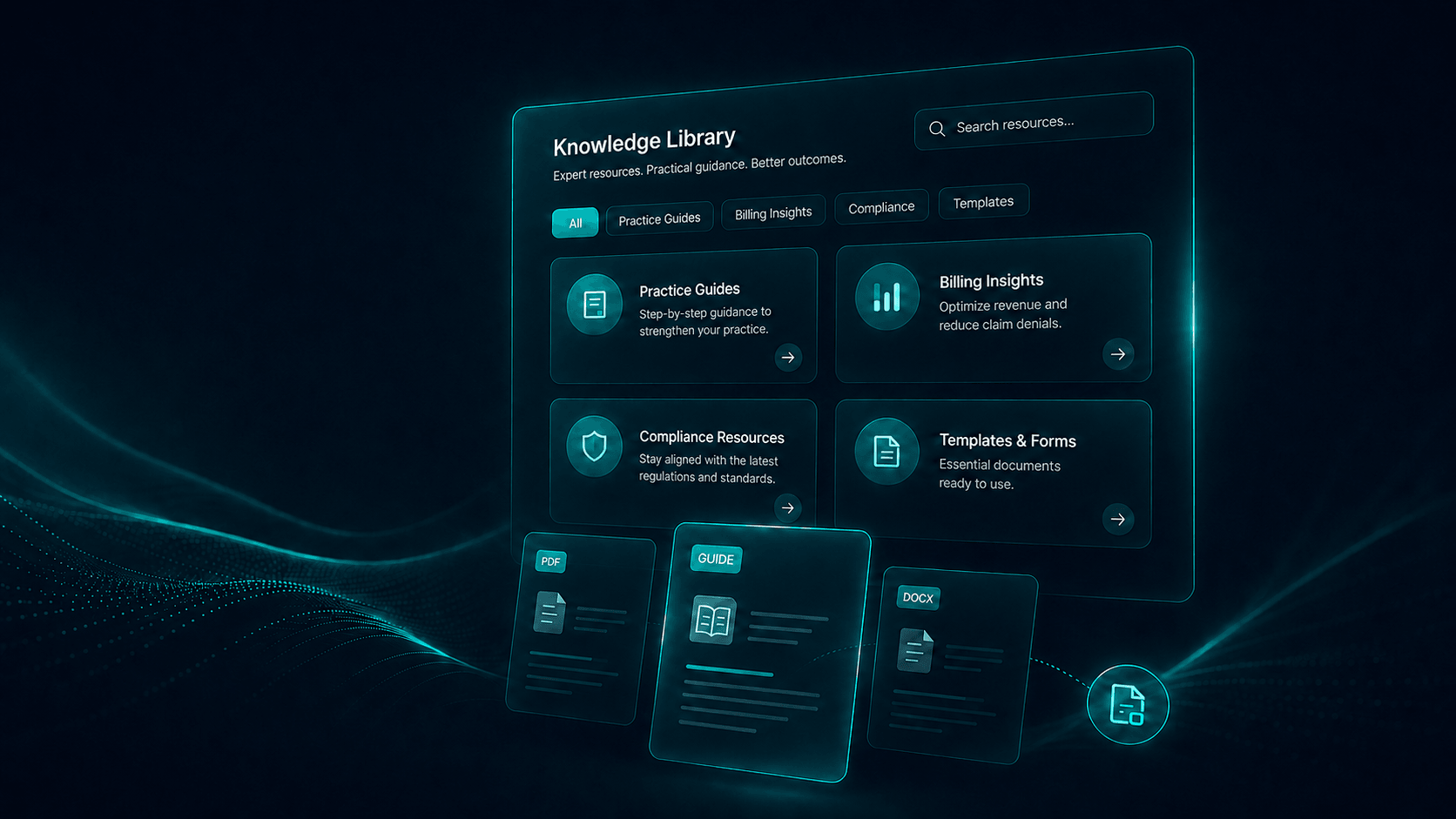 OrvexHealth healthcare knowledge library and practice operations resources